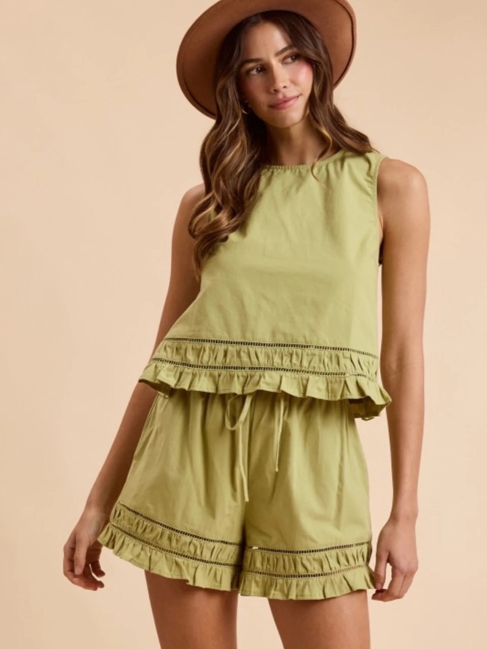 Anniewear Men's Shirt in Light Olive Green